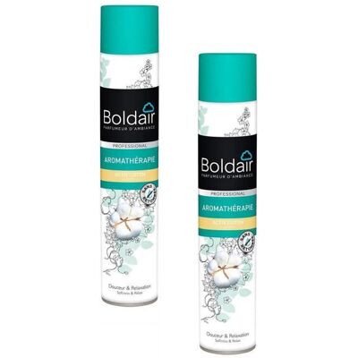 BOLDAIR Lot de 2 Désodorisants Aromathérapie 500 ml parfum Activ Fleurs de coton - Publicité BOLDAIR Lot de 2 Désodorisants Aromathérapie 500 ml parfum Activ Fleurs de coton - Publicité