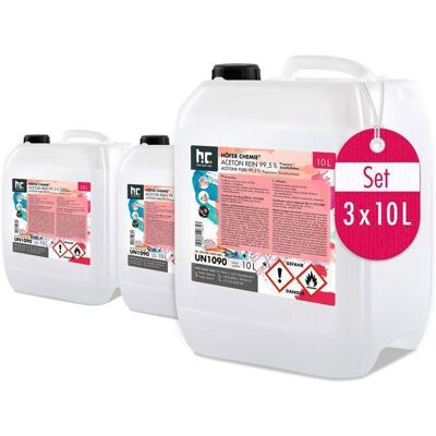 Acétone Pur 995% Höfer Chemie® 3 x 10 L – Dissolvant Polyvalent pour Nettoyage Colles Vernis et Impression 3D - Publicité Acétone Pur 995% Höfer Chemie® 3 x 10 L – Dissolvant Polyvalent pour Nettoyage Colles Vernis et Impression 3D - Publicité