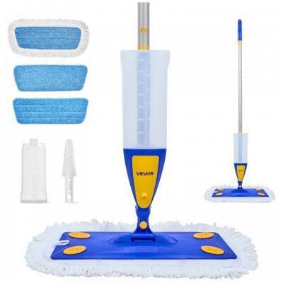 VEVOR Balais Serpillère Vaporisateur Balai Lave Sol avec 3 Tampons Lavables en Microfibre et en Coton Torsadé Réservoir dEau - Publicité VEVOR Balais Serpillère Vaporisateur Balai Lave Sol avec 3 Tampons Lavables en Microfibre et en Coton Torsadé Réservoir dEau - Publicité