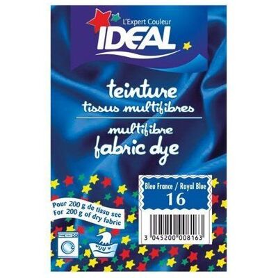 Ideal Teinture pour tissu multifibres - 15 g - bleu France - Publicité Ideal Teinture pour tissu multifibres - 15 g - bleu France - Publicité