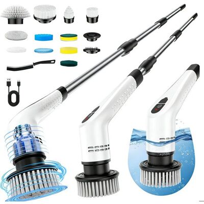 Generic Brosse de Nettoyage électrique Rotative sans fil 2 Rglages et 3 rglages dangle 12 Têtes de Brosse Remplaçables Extension RéGlable Blanc - Publicité Generic Brosse de Nettoyage électrique Rotative sans fil 2 Rglages et 3 rglages dangle 12 Têtes de Brosse Remplaçables Extension RéGlable Blanc - Publicité