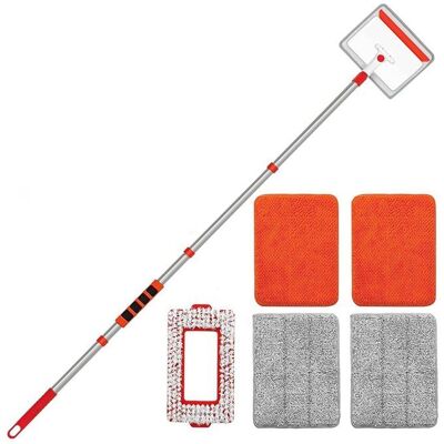 SODIAL Nettoyeur de Murs et de Plinthes Balai à Récurer pour Nettoyer les Fenêtres les Sols les Plinthes les Plafonds les Baignoire .. Publicité SODIAL Nettoyeur de Murs et de Plinthes Balai à Récurer pour Nettoyer les Fenêtres les Sols les Plinthes les Plafonds les Baignoire .. Publicité