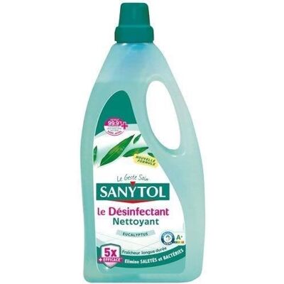 Désinfectant nettoyant multi-surfaces - SANYTOL - Eucalyptus - Flacon - 1L - Publicité Désinfectant nettoyant multi-surfaces - SANYTOL - Eucalyptus - Flacon - 1L - Publicité