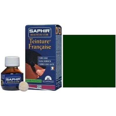 SAPHIR TEINTURE FRANCAISE BASE VERT FONCE 20 CUIR LISSE DAIM NU - Publicité SAPHIR TEINTURE FRANCAISE BASE VERT FONCE 20 CUIR LISSE DAIM NU - Publicité