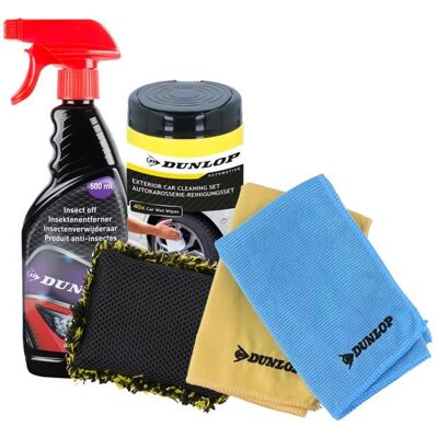 Pack Anti-Insectes Auto Dunlop Détachant 500ml Éponge Spéciale Microfibres 250gsm Nettoyage Pare-Brise Carrosserie Professional - Publicité Pack Anti-Insectes Auto Dunlop Détachant 500ml Éponge Spéciale Microfibres 250gsm Nettoyage Pare-Brise Carrosserie Professional - Publicité