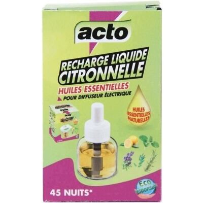 ACTO Recharge liquide diffuseur citronnelle - 22.5 ml - Publicité ACTO Recharge liquide diffuseur citronnelle - 22.5 ml - Publicité