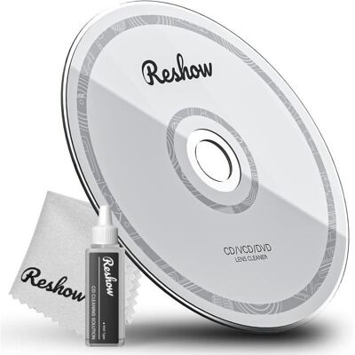 Generic Kit de Nettoyage - Reshow - CD/DVD - Réutilisable - Chiffon Microfibres - Solution de Nettoyage Blanc - Publicité Generic Kit de Nettoyage - Reshow - CD/DVD - Réutilisable - Chiffon Microfibres - Solution de Nettoyage Blanc - Publicité