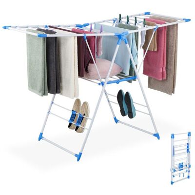 Relaxdays Sèche-linge - Pliable, 2 Ailes, 2 Niveaux, Gain de place - Publicité Relaxdays Sèche-linge - Pliable, 2 Ailes, 2 Niveaux, Gain de place - Publicité