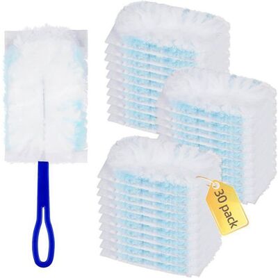 Chiffons magnétiques anti-poussière - Swiffer - 30 unités - Avec manche Bleu - Publicité Chiffons magnétiques anti-poussière - Swiffer - 30 unités - Avec manche Bleu - Publicité