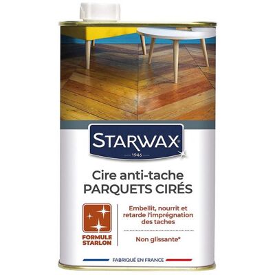 Cire - STARWAX - Starlon parquet ciré - incolore - anti-tache - 1 L - Publicité Cire - STARWAX - Starlon parquet ciré - incolore - anti-tache - 1 L - Publicité