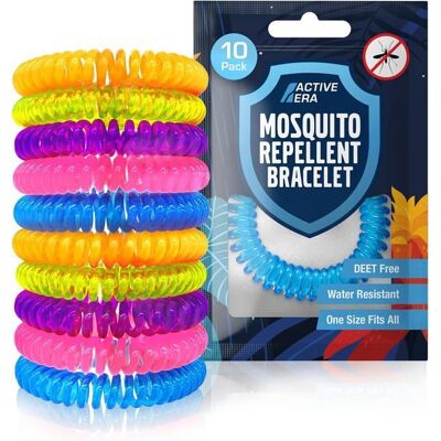 Bracelets Anti-Moustiques Active Era - Sans Produits Chimiques, 250H - Publicité Bracelets Anti-Moustiques Active Era - Sans Produits Chimiques, 250H - Publicité
