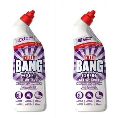 CILLIT BANG Lot de 2 Gels WC Nettoyant Surpuissant Javel - 750 ml - Publicité CILLIT BANG Lot de 2 Gels WC Nettoyant Surpuissant Javel - 750 ml - Publicité