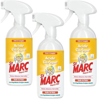 ST MARC Lot de 3 Pistolets prêt à l emploi à l Acide Citrique 500 ml - Publicité ST MARC Lot de 3 Pistolets prêt à l emploi à l Acide Citrique 500 ml - Publicité