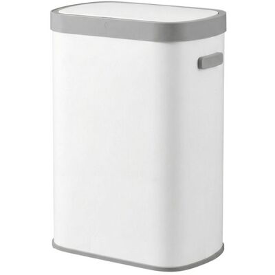 SONGMICS Poubelle Automatique 50 L Couvercle à Fermeture Douce Acier Blanc Blanc - Publicité SONGMICS Poubelle Automatique 50 L Couvercle à Fermeture Douce Acier Blanc Blanc - Publicité