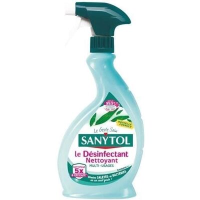 Sanytol - Spray Nettoyant Multi Usages Eucalyptus - 500ml - Publicité Sanytol - Spray Nettoyant Multi Usages Eucalyptus - 500ml - Publicité