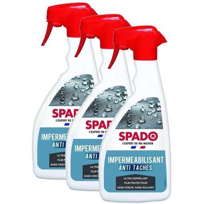 Spado Lot de 3 flacons 500 ml imperméabilisant anti taches - Publicité Spado Lot de 3 flacons 500 ml imperméabilisant anti taches - Publicité