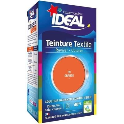 Teinture orange IDEAL - Coton, Lin, Viscose, Soie - Publicité Teinture orange IDEAL - Coton, Lin, Viscose, Soie - Publicité
