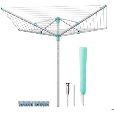 Etendoir - SONGMICS - Étendoir à Linge - Corde de 50 m Argent et Vert Vert - Publicité Etendoir - SONGMICS - Étendoir à Linge - Corde de 50 m Argent et Vert Vert - Publicité