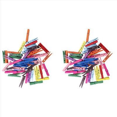SODIAL Grandes ÉPingles À Linge En Bois Colorées Naturelles de 3 Pouces Ensemble de 100 ÉPingles Couleurs Variées - Publicité SODIAL Grandes ÉPingles À Linge En Bois Colorées Naturelles de 3 Pouces Ensemble de 100 ÉPingles Couleurs Variées - Publicité