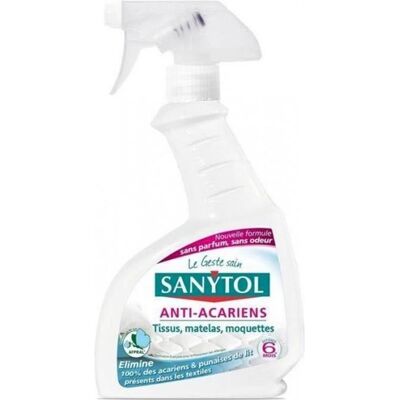 Sanytol Vaporisateur Anti-Acariens Tissus Matelas Moquettes Sans Parfum 300ml - Publicité Sanytol Vaporisateur Anti-Acariens Tissus Matelas Moquettes Sans Parfum 300ml - Publicité