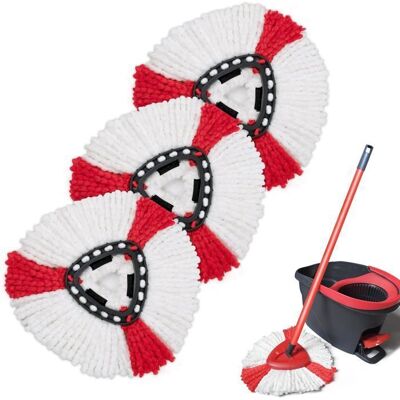 NETBOAT VILEDA Tête de rechange 2 en 1 pour les vadrouilles Turbo Easy Wring & Clean pour Vileda ou O-cedar 360 Spin Clean - Microfibre Blanc - Publicité NETBOAT VILEDA Tête de rechange 2 en 1 pour les vadrouilles Turbo Easy Wring & Clean pour Vileda ou O-cedar 360 Spin Clean - Microfibre Blanc - Publicité