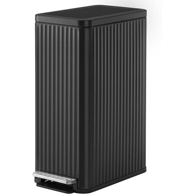 SONGMICS Poubelle 50 L en Acier avec Seau Amovible Couvercle Silencieux à Pédale Gain de place pour Cuisine Noir Noir - Publicité SONGMICS Poubelle 50 L en Acier avec Seau Amovible Couvercle Silencieux à Pédale Gain de place pour Cuisine Noir Noir - Publicité