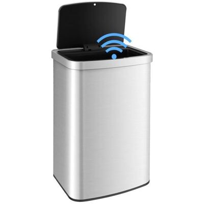 Poubelle Cuisine 50L - COSTWAY - Automatique en Acier Inox. Anti-Empreintes Fermeture Amortie Ultra-Silencieuse Argent Gris - Publicité Poubelle Cuisine 50L - COSTWAY - Automatique en Acier Inox. Anti-Empreintes Fermeture Amortie Ultra-Silencieuse Argent Gris - Publicité