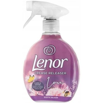 Lenor - Crease Releaser Love Exotic Bloom - 6 x 500ml - Spray - Publicité Lenor - Crease Releaser Love Exotic Bloom - 6 x 500ml - Spray - Publicité