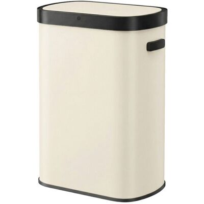 SONGMICS Poubelle Automatique 50 L Couvercle à Fermeture Douce Acier Crème Beige - Publicité SONGMICS Poubelle Automatique 50 L Couvercle à Fermeture Douce Acier Crème Beige - Publicité