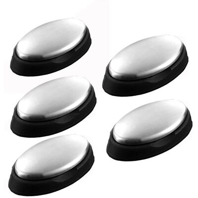 SODIAL Lot de 5 Savons en Acier Inoxydable Savon Métallique Désodorisant Élimine les Odeurs DOignon DAil et de Poisson - Publicité SODIAL Lot de 5 Savons en Acier Inoxydable Savon Métallique Désodorisant Élimine les Odeurs DOignon DAil et de Poisson - Publicité