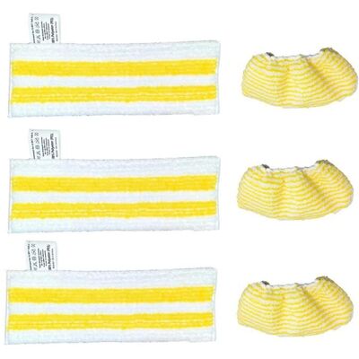 SODIAL Tampon Nettoyage - Karcher - EasyFix - 3 Serpillères - Chiffons de Remplacement - Tissu en Coton - Publicité SODIAL Tampon Nettoyage - Karcher - EasyFix - 3 Serpillères - Chiffons de Remplacement - Tissu en Coton - Publicité