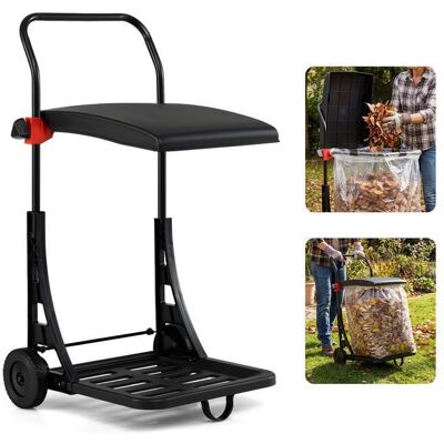 Support de Sac Poubelle de Jardin Roulettes COSTWAY-Hauteur Réglable-Couvercle SécuriséCorde de Fixation-en Acier-FeuillesDébris Noir - Publicité Support de Sac Poubelle de Jardin Roulettes COSTWAY-Hauteur Réglable-Couvercle SécuriséCorde de Fixation-en Acier-FeuillesDébris Noir - Publicité