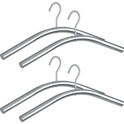 Wenko Lot de 4 Cintres pour vestes et manteaux métal Dry Gris - Publicité Wenko Lot de 4 Cintres pour vestes et manteaux métal Dry Gris - Publicité