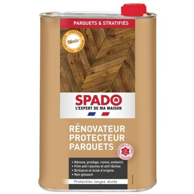 SPADO - Rénovateur Protecteur parquets -Ravive et embellit - Non glissant - Cire dabeille & miel - 1 L - Fabriqué en France - Publicité SPADO - Rénovateur Protecteur parquets -Ravive et embellit - Non glissant - Cire dabeille & miel - 1 L - Fabriqué en France - Publicité
