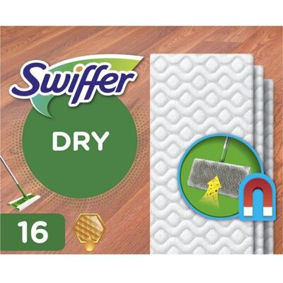 SWIFFER Attrape-Poussière Lingettes Sèches Pour Parquet Recharges Dry 16 lingettes - Publicité SWIFFER Attrape-Poussière Lingettes Sèches Pour Parquet Recharges Dry 16 lingettes - Publicité