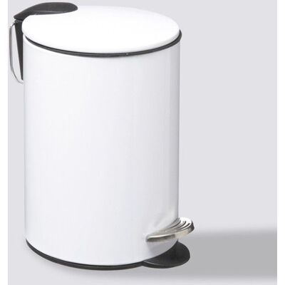 ATMOSPHERA Poubelle métal à Pédale 3 litres Atmosphéra - 17x17x245 - Blanc Blanc - Publicité ATMOSPHERA Poubelle métal à Pédale 3 litres Atmosphéra - 17x17x245 - Blanc Blanc - Publicité