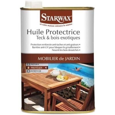STARWAX Huile protectrice - teck bois exotique - 500 mL - Publicité STARWAX Huile protectrice - teck bois exotique - 500 mL - Publicité