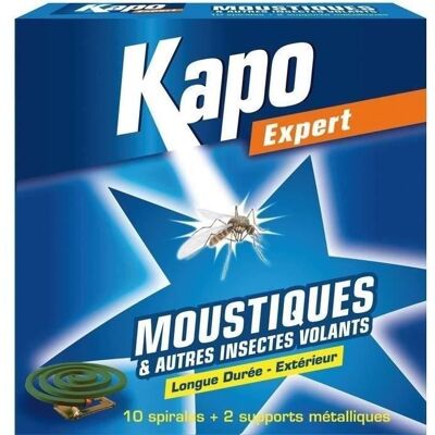 KAPO Moustiques spirales Expert - Boîte de 10 - Publicité KAPO Moustiques spirales Expert - Boîte de 10 - Publicité