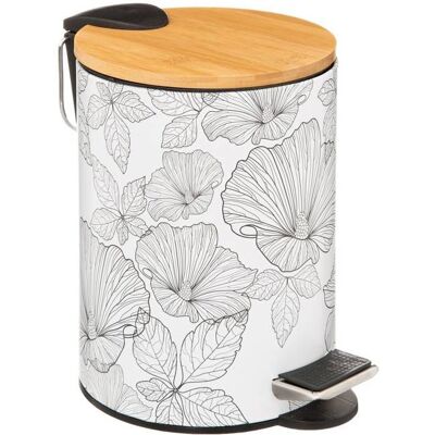 5 FIVE SIMPLY SMART 5five - poubelle soft close 3l blackflora noir et blanc Blanc - Publicité 5 FIVE SIMPLY SMART 5five - poubelle soft close 3l blackflora noir et blanc Blanc - Publicité