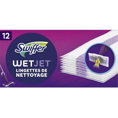Swiffer Lingettes Wetjet de Nettoyage pour Sols par 12 Lingettes - Publicité Swiffer Lingettes Wetjet de Nettoyage pour Sols par 12 Lingettes - Publicité