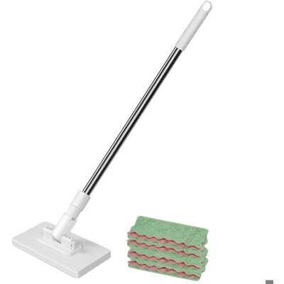 SODIAL Kit de Balai à Poussière Jetable Efficace avec 4 Chiffons en Microfibre Réutilisables de Haute Qualité pour le Nettoyage de .Blanc - Publicité SODIAL Kit de Balai à Poussière Jetable Efficace avec 4 Chiffons en Microfibre Réutilisables de Haute Qualité pour le Nettoyage de .Blanc - Publicité