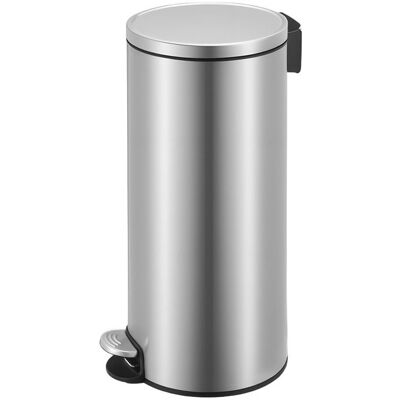 SONGMICS Poubelle à Pédale Rond Seau Intérieur Amovible Fermeture en Douceur 30 L Argent Gris - Publicité SONGMICS Poubelle à Pédale Rond Seau Intérieur Amovible Fermeture en Douceur 30 L Argent Gris - Publicité