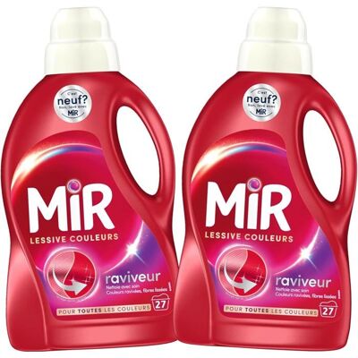 Mir - Lot de 2 lessives liquides - Couleur - Publicité Mir - Lot de 2 lessives liquides - Couleur - Publicité