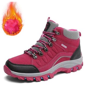Chaussures de Randonnée Femme - Trekking Outdoor - Chaudes en Peluche - Antidérapant - Automne Hiver - Rose rouge Taille 35-43 - Publicité Chaussures de Randonnée Femme - Trekking Outdoor - Chaudes en Peluche - Antidérapant - Automne Hiver - Rose rouge Taille 35-43 - Publicité