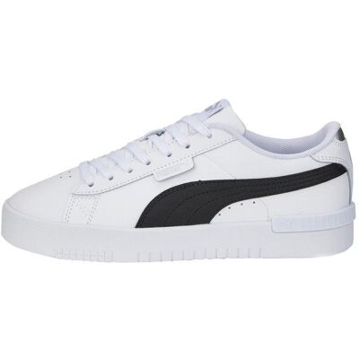 Basket - PUMA - Jada Renew - Cuir - Blanc/Noir/Argent - Confort exceptionnel Blanc - Publicité Basket - PUMA - Jada Renew - Cuir - Blanc/Noir/Argent - Confort exceptionnel Blanc - Publicité
