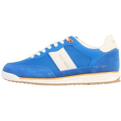 Basket Cuir Teddy Smith - Bleu Bleu - Publicité Basket Cuir Teddy Smith - Bleu Bleu - Publicité