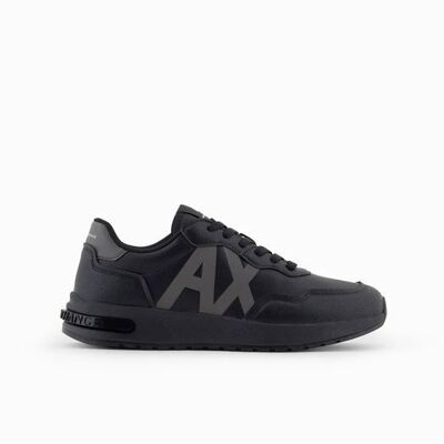 Basket Armani Exchange Homme Signature Noir Synthétique Noir - Publicité Basket Armani Exchange Homme Signature Noir Synthétique Noir - Publicité