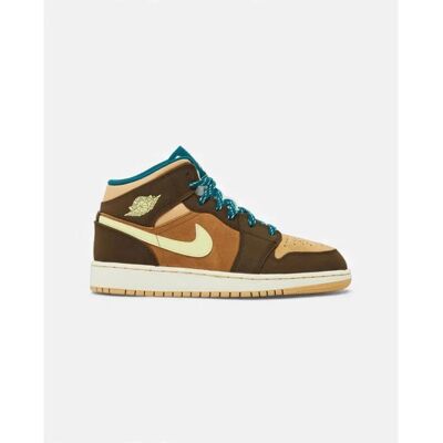 AIR JORDAN Jordan 1 Mid Cacao Wow (GS) Marron - Publicité AIR JORDAN Jordan 1 Mid Cacao Wow (GS) Marron - Publicité