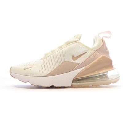 Baskets Blanches/Rose Femme Nike Air Max 270 Blanc - Publicité Baskets Blanches/Rose Femme Nike Air Max 270 Blanc - Publicité