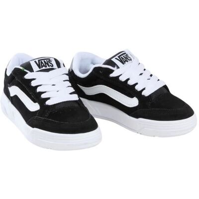 Baskets - VANS - Hylane - Noir - Blanc - Cuir Suédé - Lacets Blanc - Publicité Baskets - VANS - Hylane - Noir - Blanc - Cuir Suédé - Lacets Blanc - Publicité
